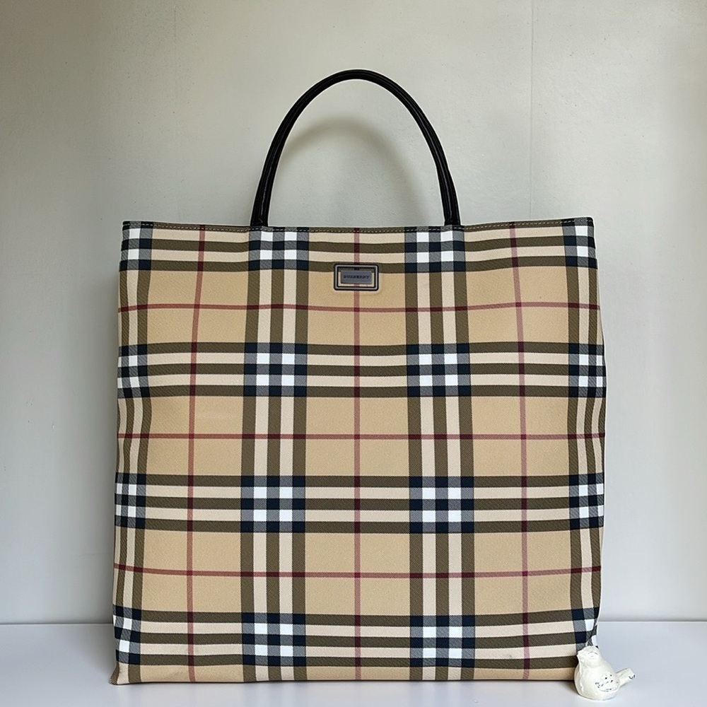BURBERRY Nova Check Tote Bag